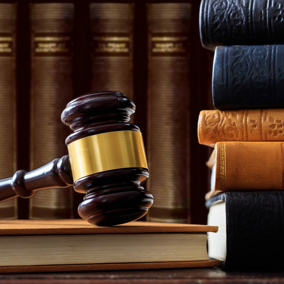 books with law gavel